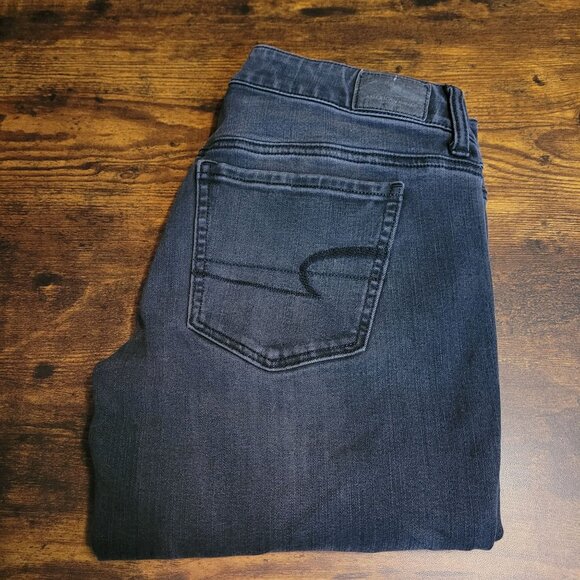 American Eagle Jeans 4 R Jegging Super Low Rise Super Stretch X Raw Hem - Picture 3 of 12